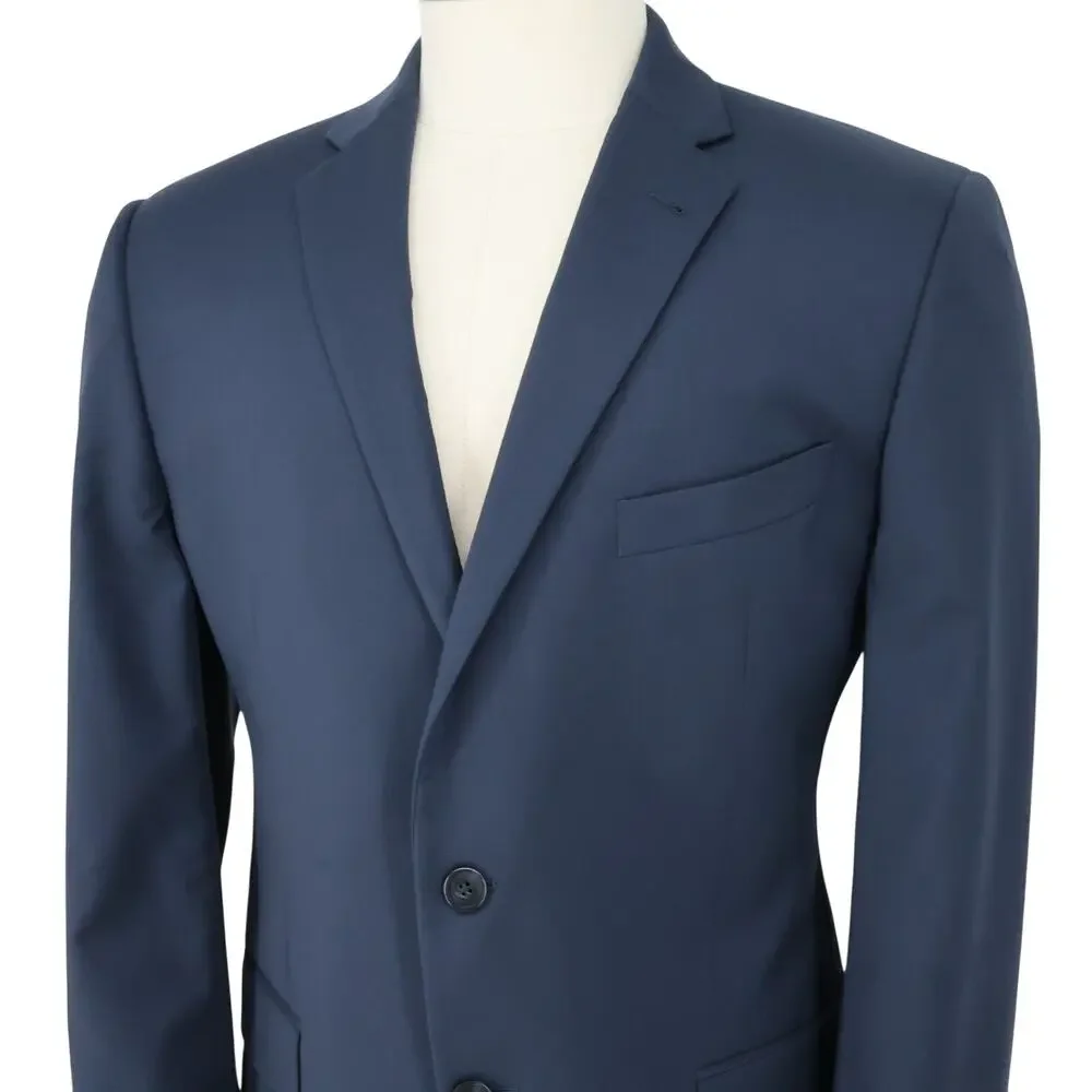 Joseph Abboud Sport Coat Mens 44R Blue Wool Jacket Lined Blazer Slim Fit